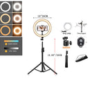 Iluminador Ring Ligth Anel Luz 26cm Make Fotos Com Tripé  Kit Completo